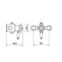 Gattoni Termostatici Термостатический смеситель для душа, цвет: бронза TSRE940V0br