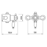 Gattoni Termostatici Термостатический смеситель для душа, цвет: золото 24К TSRE940D0oro