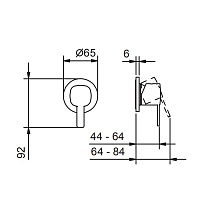 Fantini Lame Смеситель для душа, встраиваемый, цвет хром 24 02 M163B