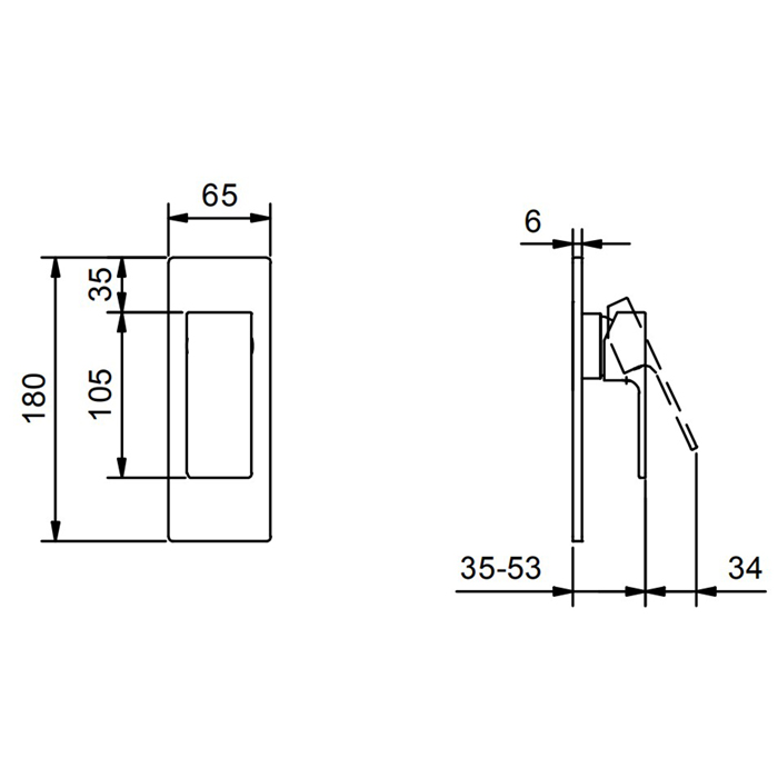 Fantini Mint Смеситель для душа, встраиваемый, цвет хром 34 02 F863B