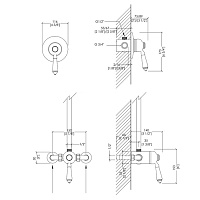 Devon&Devon Doccia Cмеситель универсальный для скрыт. и наружн. монтажа, цвет: ник. блест. MARD72NKS