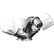 Devon&Devon Morris Смеситель для биде на 1 отв., ручки белые, цвет: хром DDMR320CR