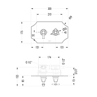 Devon&Devon Time Смеситель встраиваемый термостатический для душа, цвет: хром 2TIME248CR