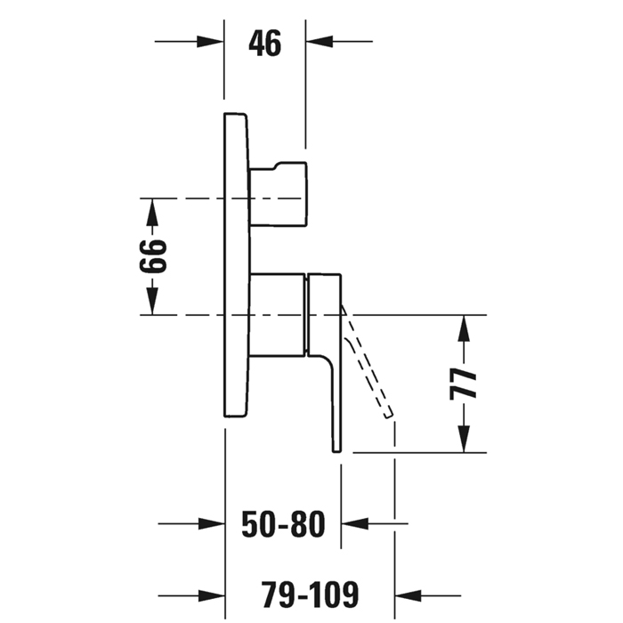 Duravit B.3 Смеситель для душа, с переключателем, цвет хром B35210018010
