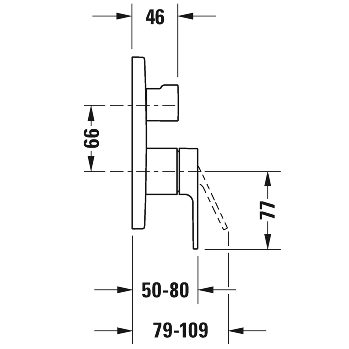 Duravit B.3 Смеситель для душа, с переключателем, цвет хром B35210012010