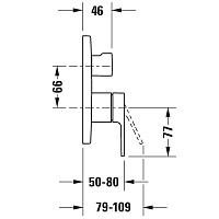 Duravit B.3 Смеситель для душа, с переключателем, цвет хром B35210012010