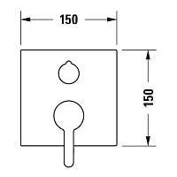 Duravit C.1 Смеситель для ванны скрытого монтажа, цвет хром C15210017010