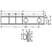 Hansgrohe RainSelect Термостат для душа встраиваемый на 2 потребителя, внешняя часть, цвет: хром 15380000