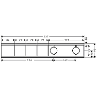 Hansgrohe RainSelect Термостат для душа встраиваемый на 3 потребителя, внешняя часть, цвет: хром 15381000