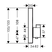 Hansgrohe ShowerSelect Термостат для душа встраиваемый на 2 потребителя, цвет: шлифованная бронза 15763140