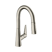 Hansgrohe Talis M51 Смеситель для кухонной мойки однорыч. 160, с выдв. излив цвет: нержав. сталь 72815800