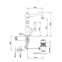 Nicolazzi Cristallo Смеситель для раковины однорычажный, цвет хром 3458CR33C