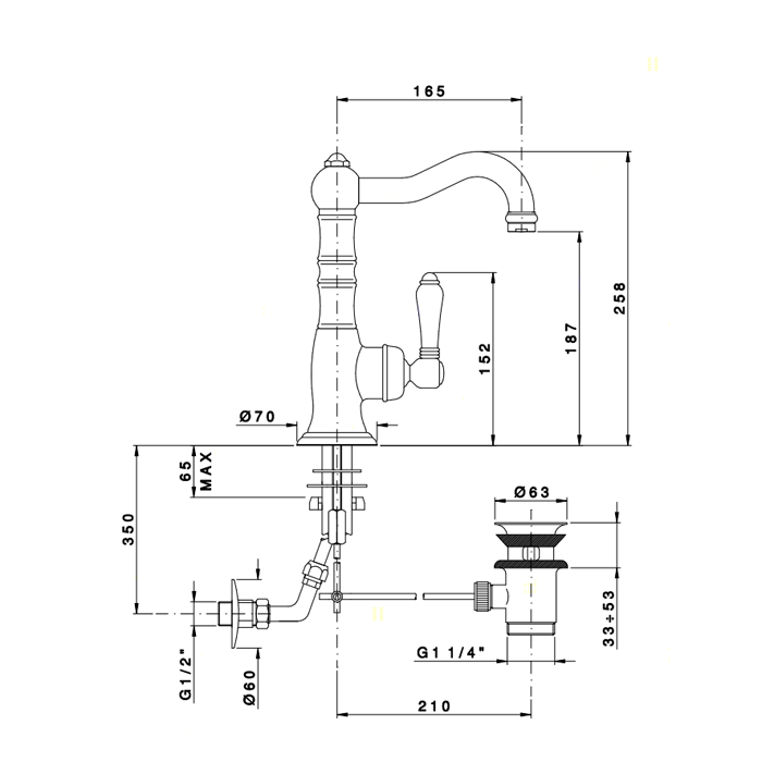 Nicolazzi Forest Смеситель для раковины однорычажный, цвет хром 3458CR77C