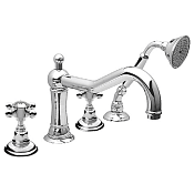 Nicolazzi Half Dome Crystal Смеситель на борт ванны с душем, излив 24,6 см, цвет хром 1449CR93