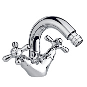 Nicolazzi Nuova Brenta Смеситель для биде с 2мя ручками, поворотный излив 13,2 см, цвет хром 2537CR