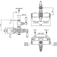 Nicolazzi Termostatico Термостатический смеситель, вывод сверху, цвет никель блестящий 4917NL70