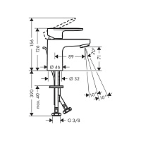 Hansgrohe Vernis Blend Смеситель для раковины однорычажный, с донным клапаном, цвет: хром 71584000