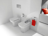 Roca Dama Senso Чаша напольного унитаза 35,5х55,5 см, без крышки, двойной выпуск, цвет: белый глянец 347517000