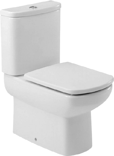 Roca Dama Senso Compacto Чаша напольного унитаза 35,5х60 см, без крышки, цвет: белый глянец 342518000