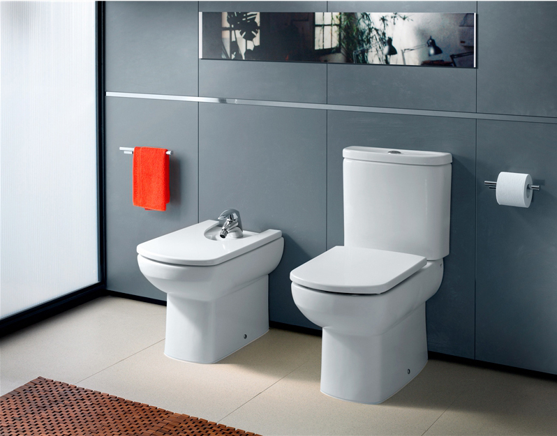 Roca Dama Senso Чаша напольного унитаза 35,5х66 см, без крышки, двойной выпуск, цвет: белый глянец 342517000