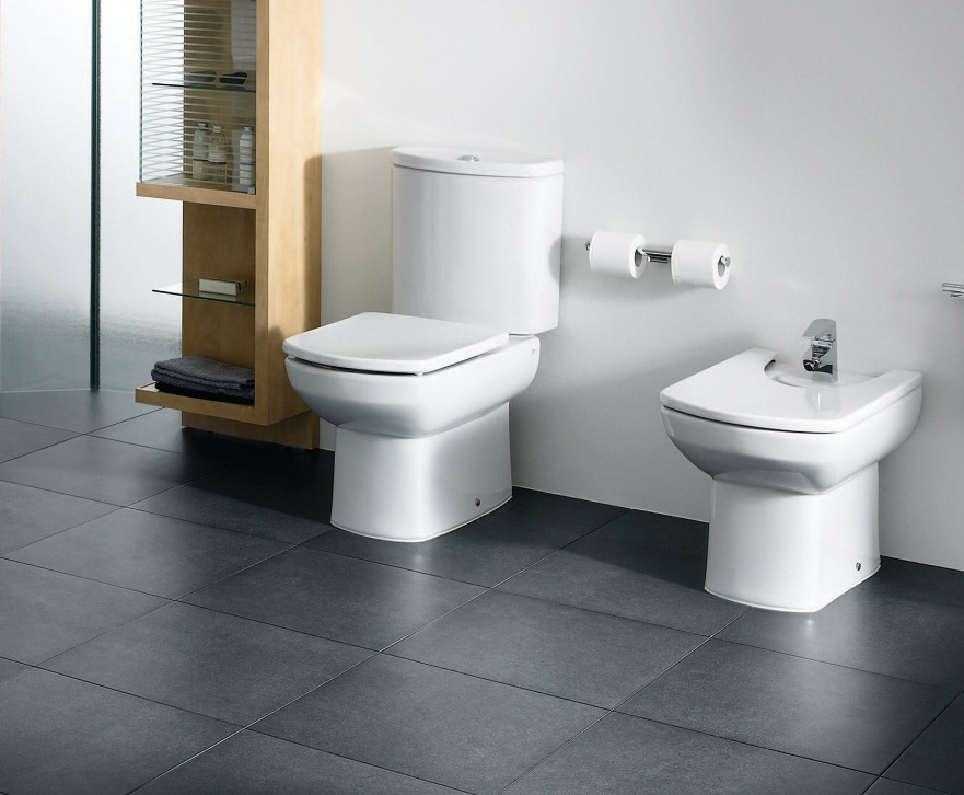 Roca Dama Senso Чаша напольного унитаза 35,5х66 см, без крышки, двойной выпуск, цвет: белый глянец 342517000