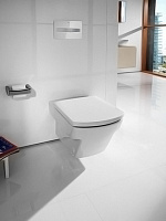 Roca Hall Чаша подвесного унитаза 35,5х50 см, без крышки, цвет: белый глянцевый 346627000