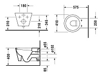 Унитаз подвесной Duravit Starck 1 0210090064