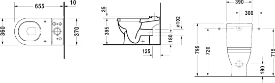 Унитаз-компакт Duravit Starck 3 0126090000