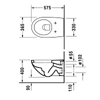 Duravit Architec Унитаз подвесной, цвет белый 2546090064