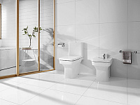 Roca Dama-N Чаша напольного унитаза 36х66 см, без крышки, с установ. комплектом, цвет: белый глянец 342787000