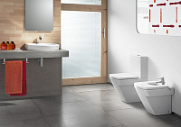 Roca Hall Чаша напольного унитаза 36,5х59,5 см, без крышки, с двойным выпуском, цвет: белый глянец 342628000