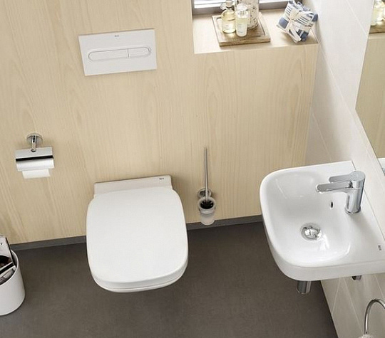 Roca Debba Чаша подвесного унитаза 35,5х54 см, без крышки, цвет: белый глянцевый 346997000