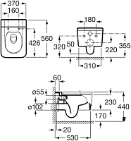 Roca Inspira Square Унитаз подвесной 346537000