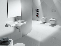 Roca Meridian Чаша подвесного унитаза 36х48 см, без крышки, цвет: белый глянцевый 346248000