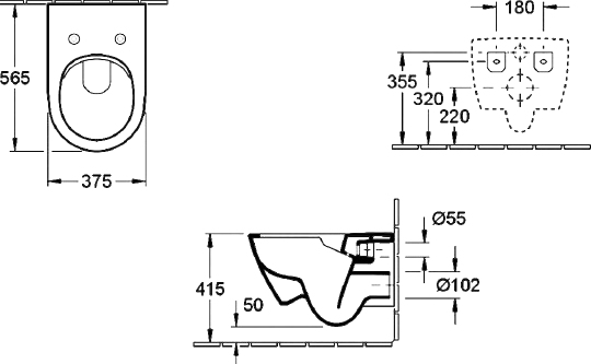 Villeroy & Boch Subway 2.0 Унитаз подвесной 37х56х41,5h безободковый, цвет: альпийский белый 5614R001