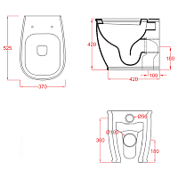 ArtCeram Atelier Унитаз приставной безободковый 37x52 см, цвет: brown matera ATV002 41 00