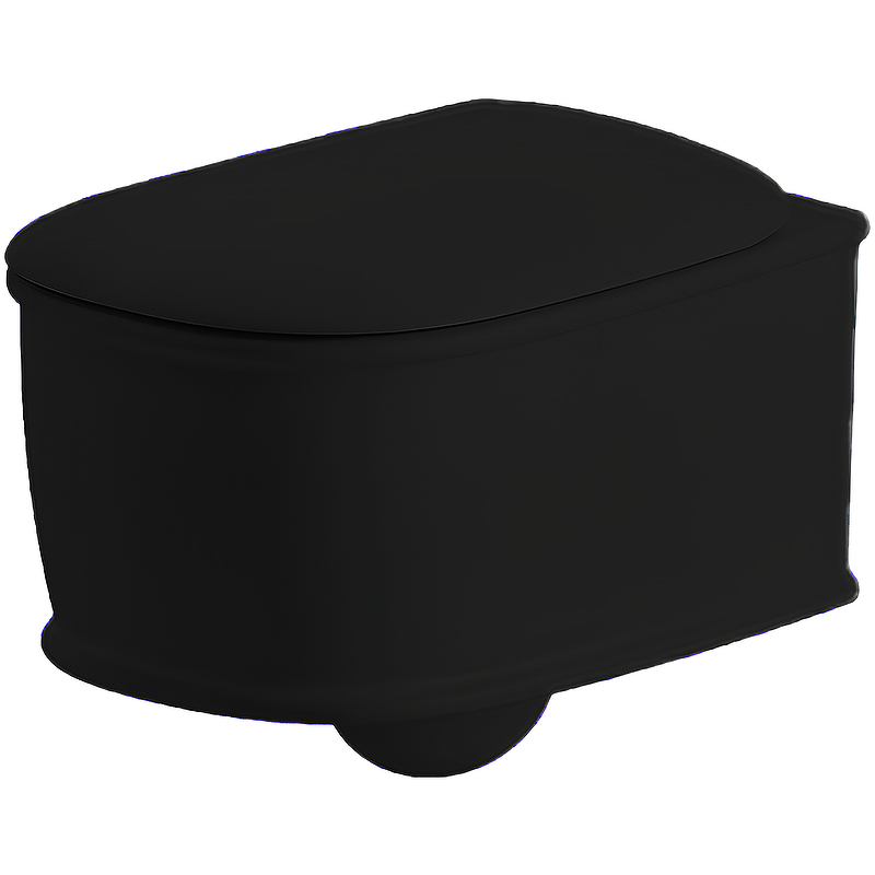 ArtCeram Atelier Унитаз подвесной безободковый 37x52 см, цвет: matt black ATV001 17 00