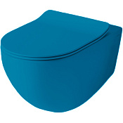 ArtCeram File 2.0 Унитаз подвесной безободковый 37x52 см, цвет: blue avio FLV004 38 00