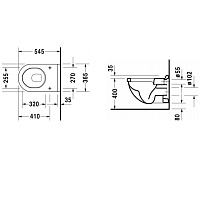 Duravit Starck 3 Унитаз подвесной, цвет белый 2206090000
