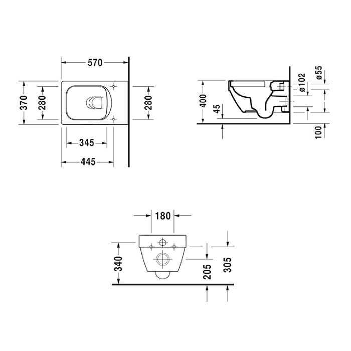 Duravit Vero Air Унитаз подвесной безободковый, цвет белый 2525090000