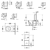 Duravit Starck Унитаз моноблок приставной 63х37 cм, цвет белый 2145090000