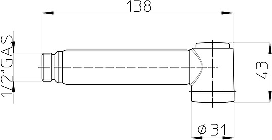 Bossini Alexa-Brass Ручной душ, 1 вид струи, цвет: chrome B00427.030