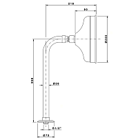 Nicolazzi Doccia Верхний душ, диаметр 20см, цвет бронза 5702BZ20