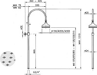 Душевая стойка Nicolazzi Classic Shower 5712WSCR30