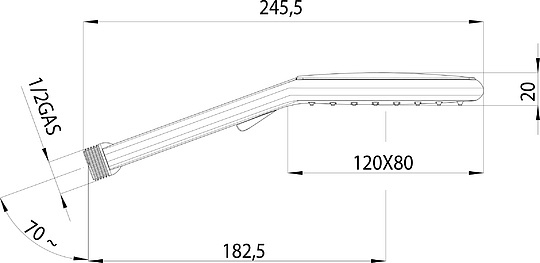 Bossini Agua Life Душевой гарнитур: ручной душ, держатель с подводом воды, шланг 150см, цвет: chrome C13002.030