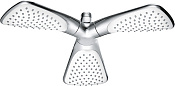 Kludi Fizz Верхний душ тройной 34 см, с 1 режимом струи, без кронштейна, цвет: хром 6757805-00