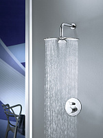 Kludi Fizz Верхний душ тройной 34 см, с 1 режимом струи, без кронштейна, цвет: хром 6757805-00