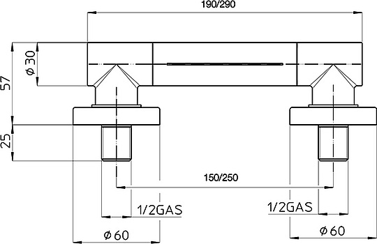 Bossini Cascata-Wall Верхний душ поворотный, 1 вид струи, цвет: chrome I00271.030