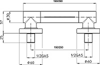 Bossini Cascata-Wall Верхний душ поворотный, 1 вид струи, цвет: chrome I00271.030
