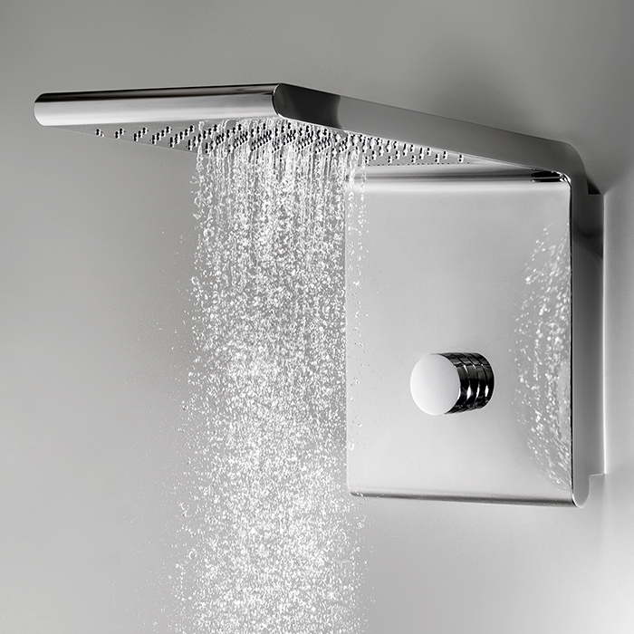 Bossini Syncro Душевая панель с термостатом - верхний душ, 3 вида струи, цвет: chrome I00591.030
